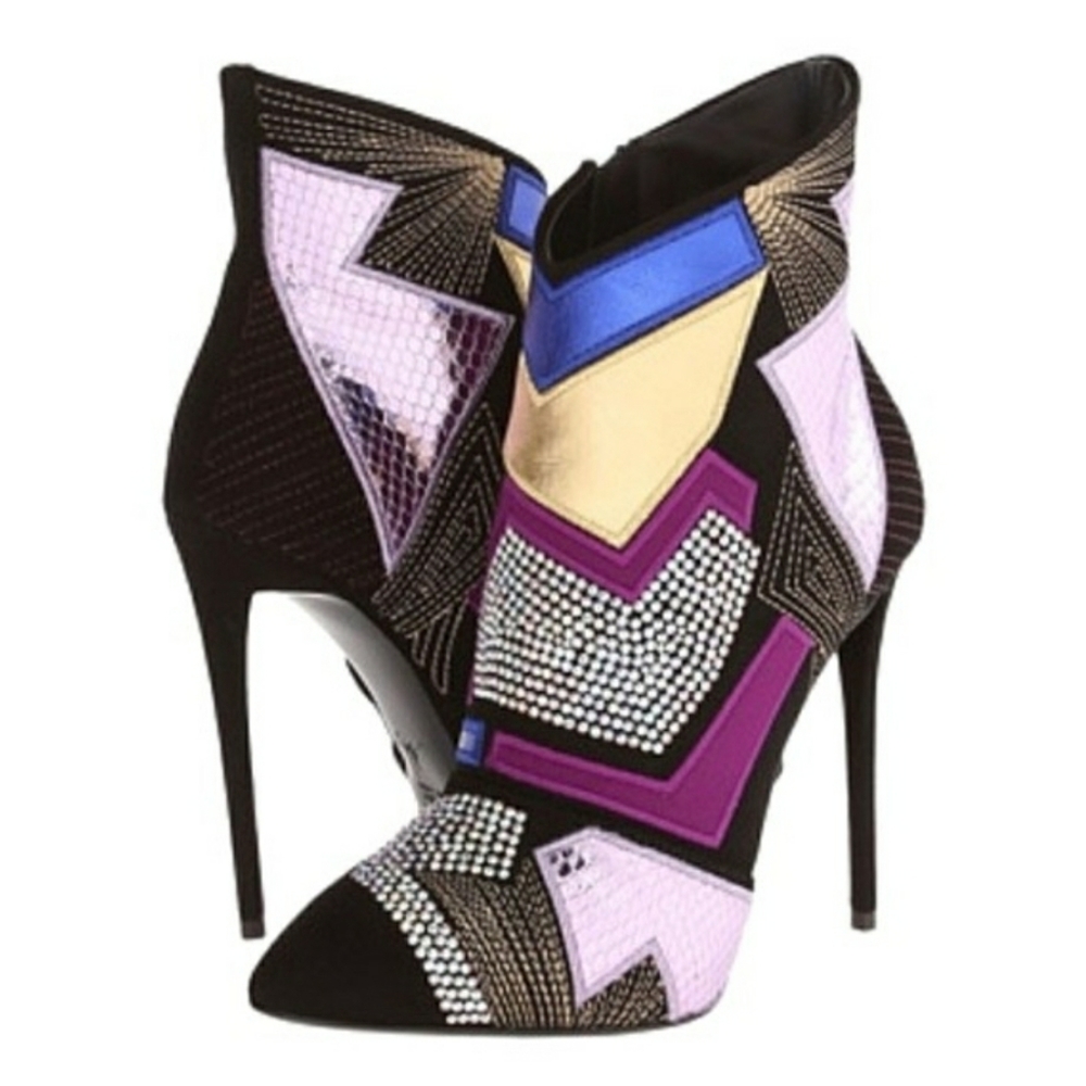 Giuseppe Zanotti Swarovski Multicolor Suede boots